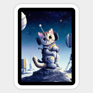 Astronaut Cat Sticker